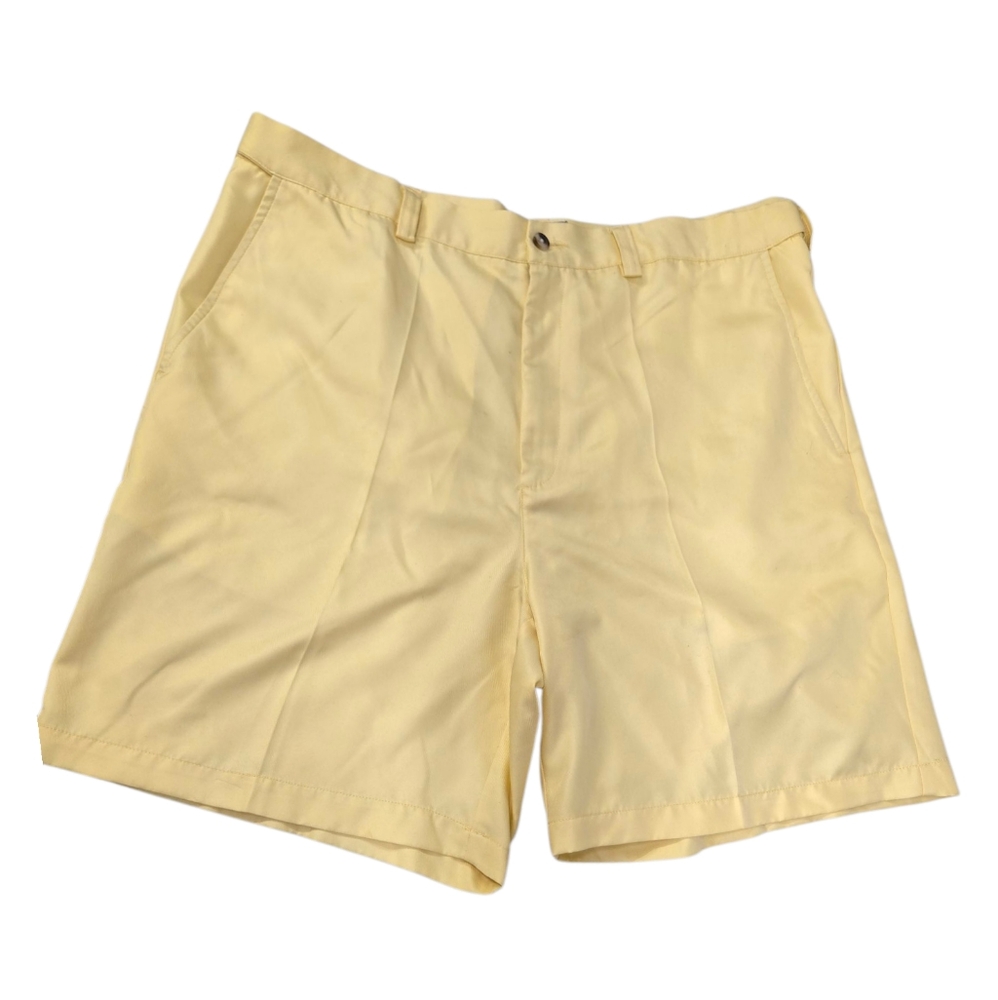 Vintage Windham Pointe Men's Golf Shorts Flat Front Yellow Shorts